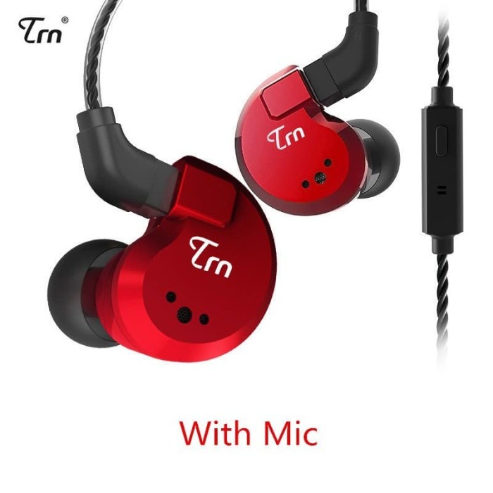 TRN V80 2BA 1DD 4 DRIVER HYBRID EARPHONE MUSIC SQ MONITOR SOUND MIC