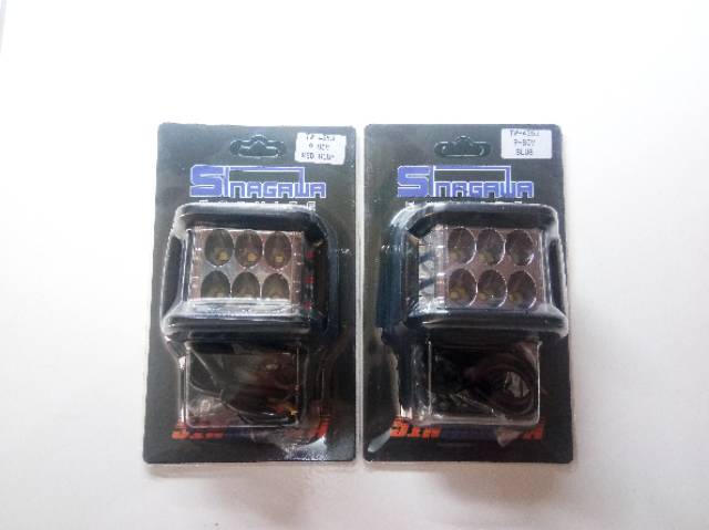Lampu tembak sorot cree/cwl 6 led mini strobo 3x3 led kiri kanan universal