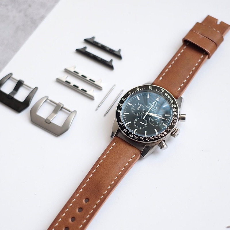 [KULIT SAPI ASLI] TALI JAM TANGAN leather voyage strap s3 22mm apple watch iwatch 4 5 iwo 44mm 40mm