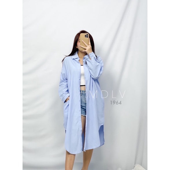 MDLV ~ 1964 Skye Long Shirt Dress Dress model Kemeja Dress Premium Fashion Import