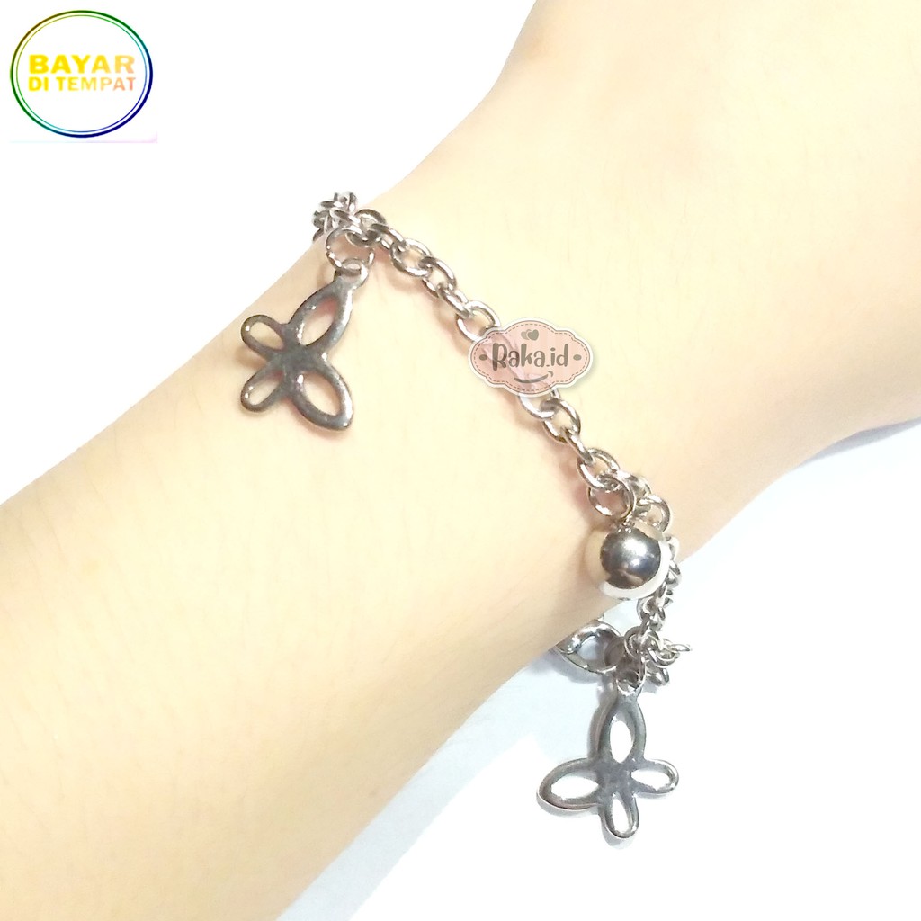 Raka Acc - Gelang Tangan Gelang Wanita Mickey Kupu Kupu Besar Perhiasan Wanita Menawan 399 400