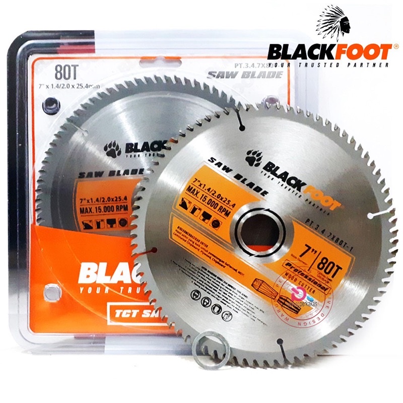 BLACKFOOT Saw Blade Wood Cutter 7 x 80T - Mata Potong Kayu 80 Gigi