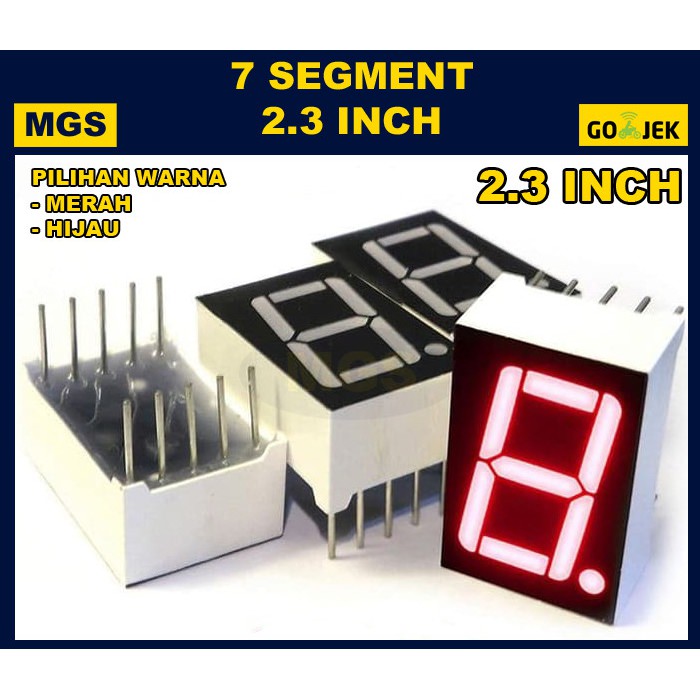 5Pcs LED 7 Segment 2.3 inch