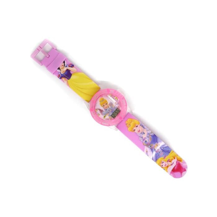 Super Hot! JAM TANGAN ANAK PEREMPUAN PROYEKTOR DISNEY PRINCESS LASER HOLOGRAM Terbatas!