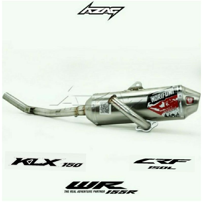 KNALPOT NORIFUMI ROCKET 4 WR 155 CRF 150 L KLX DTRACKER 150 ORIGINAL EDISI INDONESIA
