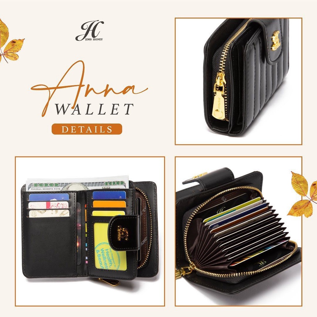 Anna Wallet Dompet Kartu / Dompet Lipat Jims Honey