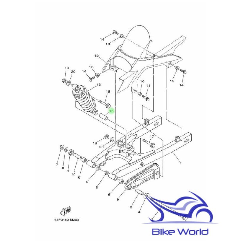 Bosh Shock Byson 90387-12845 Yamaha Genuine Parts