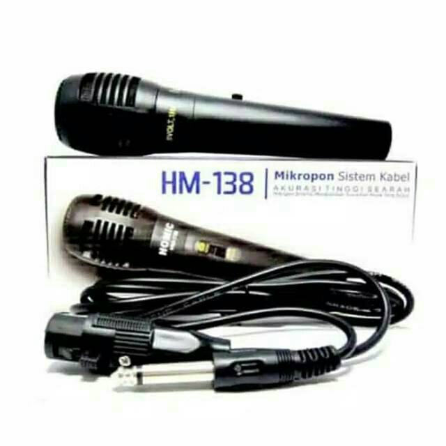 MIC KABEL MIK MURAH /MICROPHONE SISTEM KABEL HOMIC HM 138 SUARA NGEBASS/MIKROPON PENGERAS SUARA