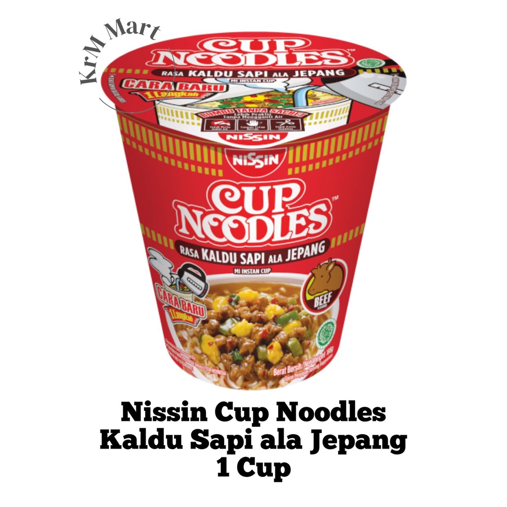 

Nissin Cup Noodles Kaldu Sapi ala Jepang noodle mie mi instan beef