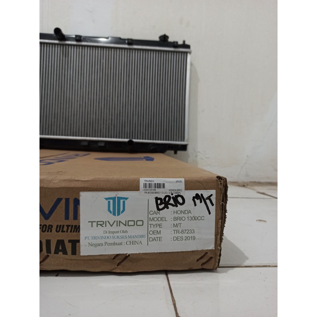 Radiator assy Honda Brio 1300cc Manual MT TR-87233 Trivindo