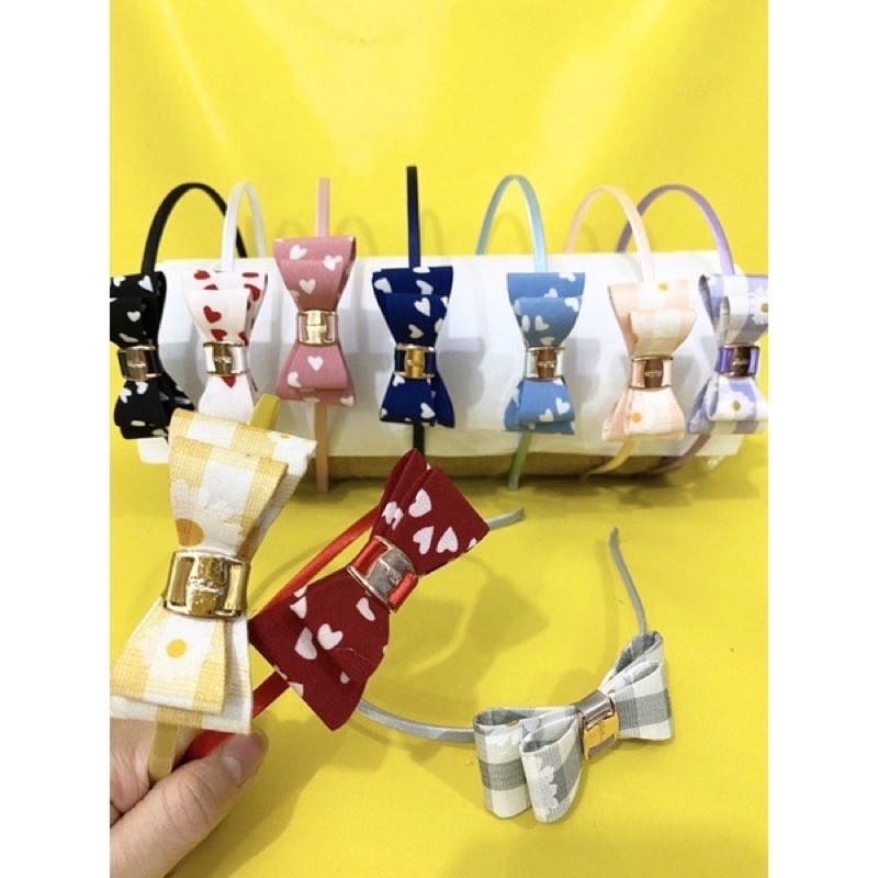 2pcs bando pita / bandana pita korea / bando korea warna / basic bando bkk / bando kawaii / bando kecil pita premium / bando anti patah