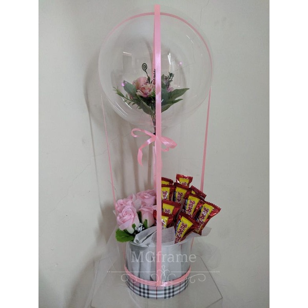 Bucket Balon Bunga snack boneka beruang custom
