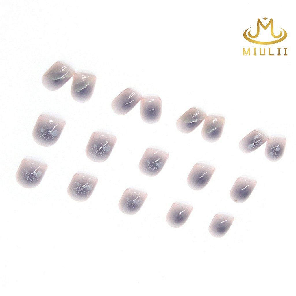 MIULII / KUKU PALSU  A0495  / 24PCS / 3D / NAIL ART / PREMIUM / CUTE / BIRU / FREE LEM JELLY / KUTEK