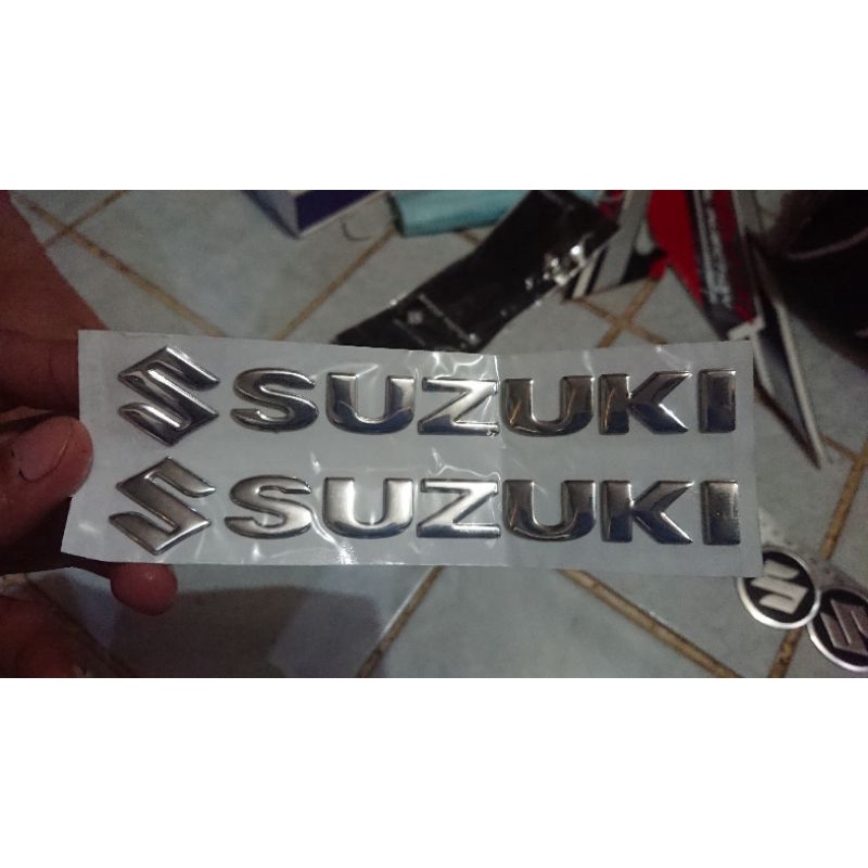 Sticker-Stiker Timbul-Emblem-Logo Suzuki Motor Mobil buat Adress-Nex-Shogun-Satria FU-Bandit-GSX 150