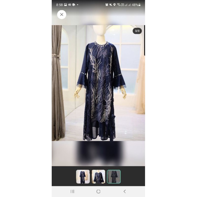 ivory studio rtw dress blue