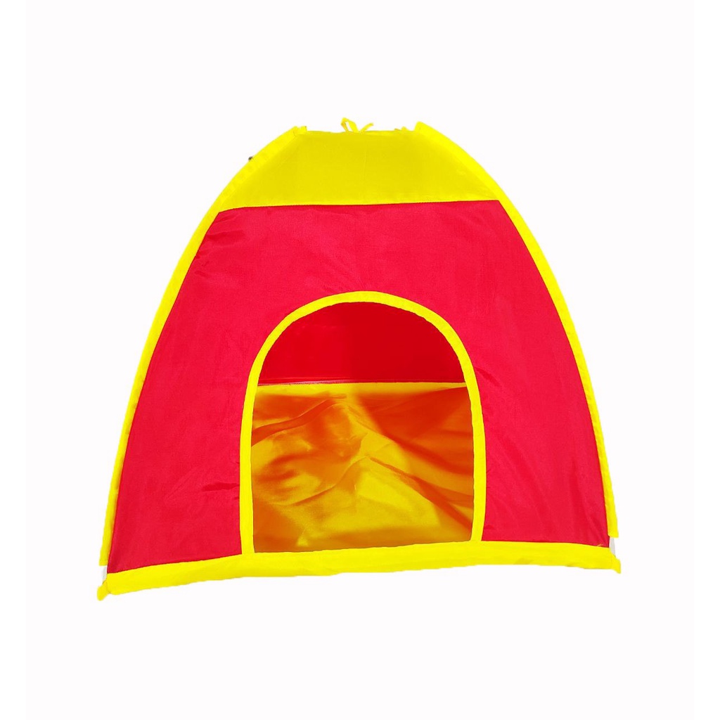 Tenda Kucing Ukuran 50x50x50cm Merah Kuning