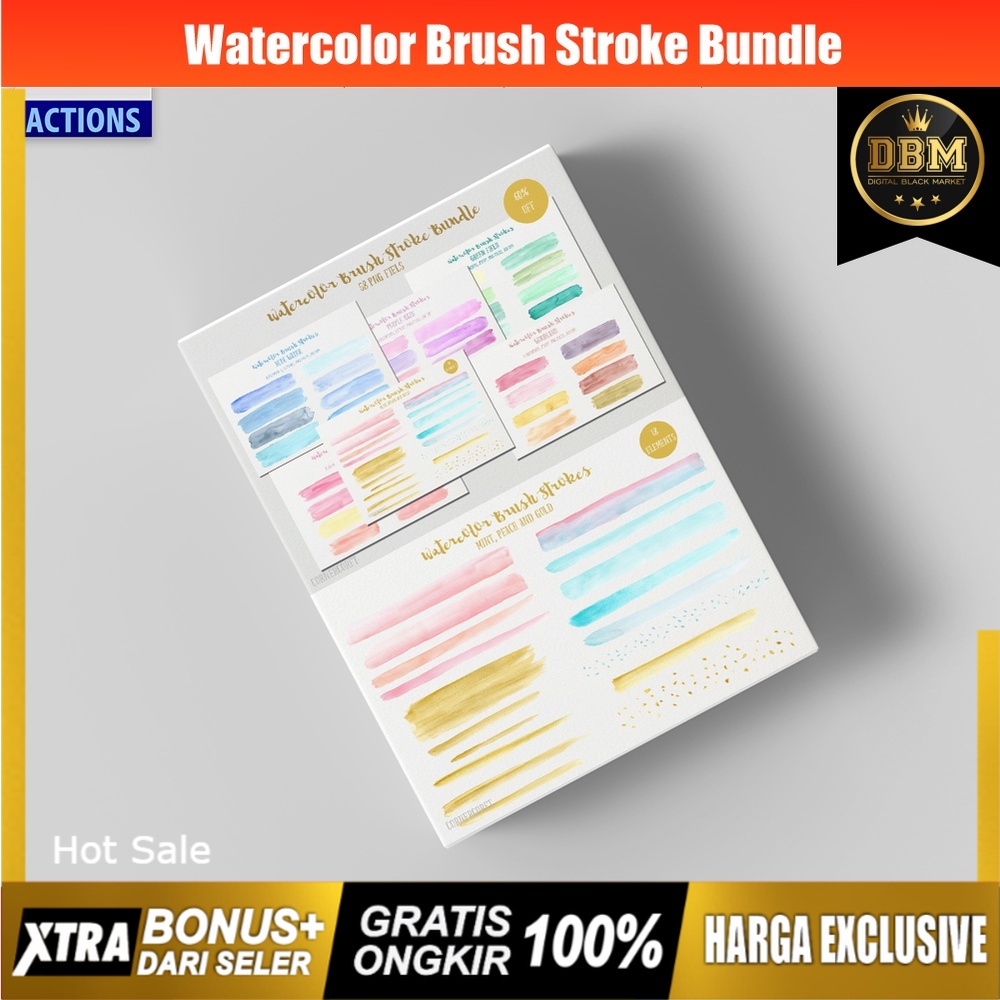 Watercolor Brush Stroke Bundle - Adobe Photoshop