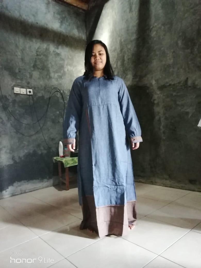 Baju Seragam Pasangan Nibras Terbaru Sarimbit Couple 71 Shadow Blue Dan Shadow Brown