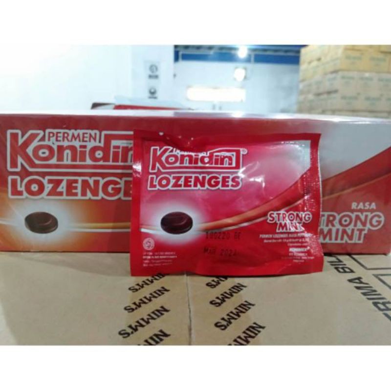 

permen pelega tenggorokan konidin lozenges strong mint