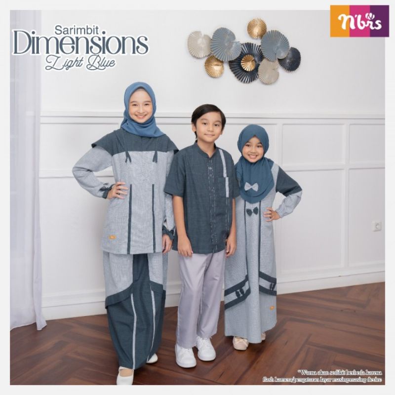 NIBRAS TEEN SARIMBIT DIMENSIONS DAN BIANCA GREY |SARIMBIT 2022 / baju muslim anak remaja atasan dan 