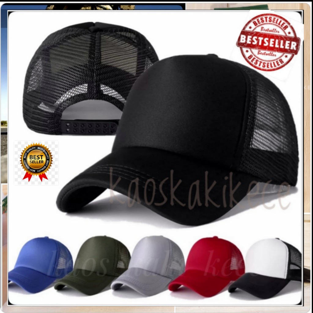 Topi Jaring Polos Topi Trucker Polos