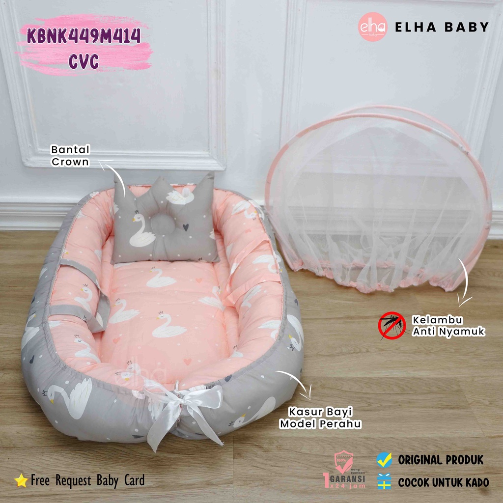 Kasur Bayi Nest Lengkap Kelambu Perlengkapan Bayi Baru Lahir Baby Gift Tempat Tidur Bayi Perahu