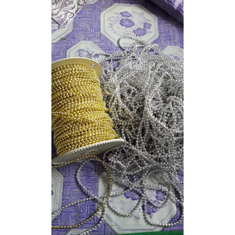 

mutiara renteng/mote lada 3mm(per meter)