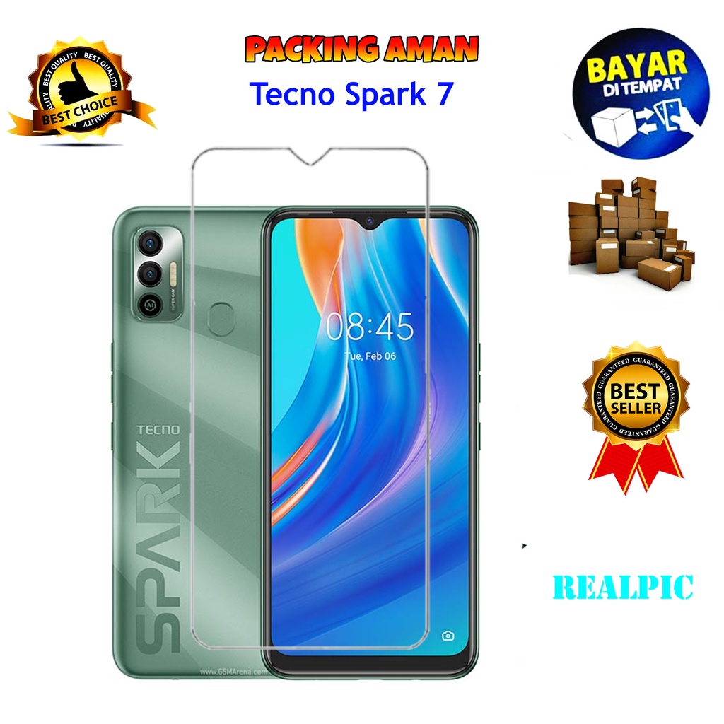 Tempered Glass Tecno Spark 7 4G 2021 Screen Protector Anti Gores