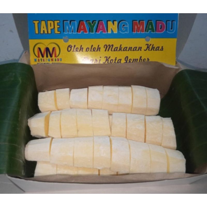 

tape mayang madu,tape manis lembut tanpa serat,1 kotak isi 700 gram
