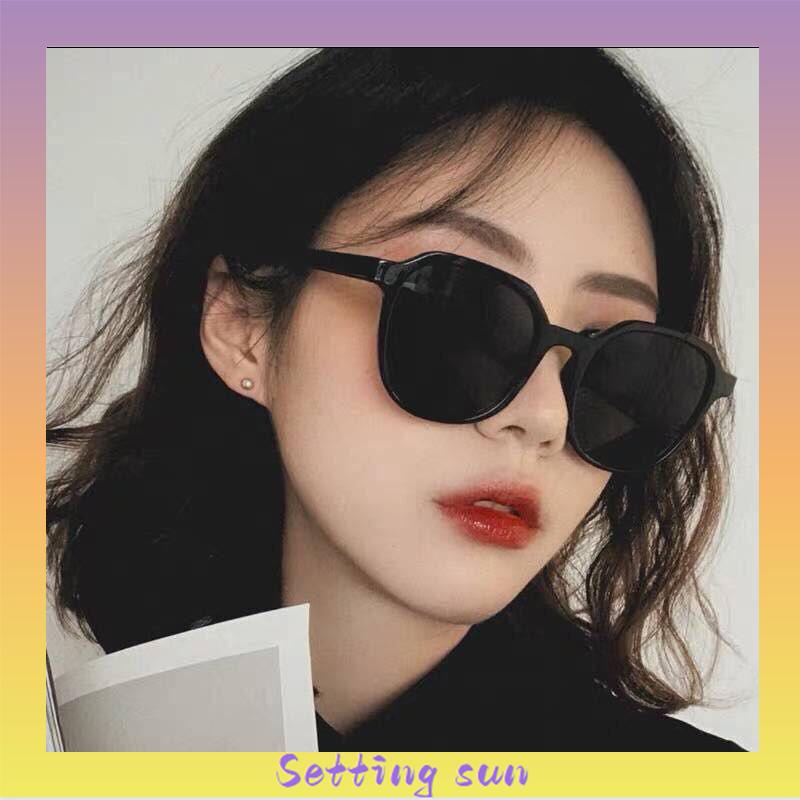 Korean Segiempat Kacamata Hitam Wanita/Pria Sunglasses TN