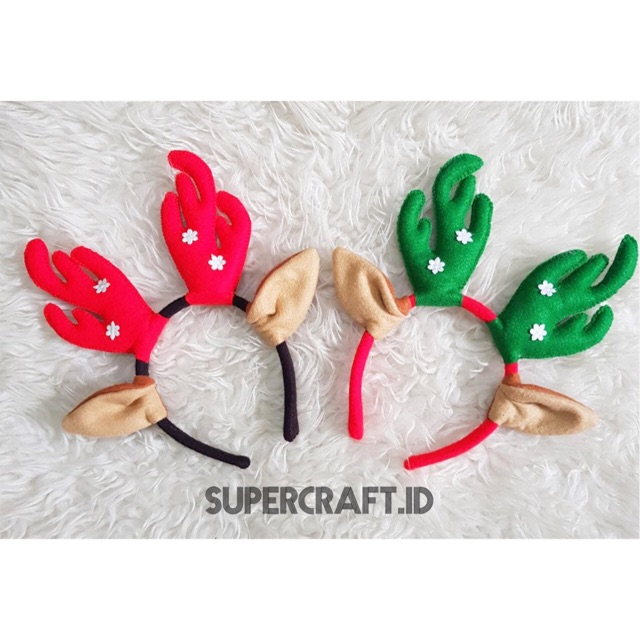 Bando Natal Tanduk Rusa Rud1olph Deer Snow Merry Christmas Xmas Santa Clause