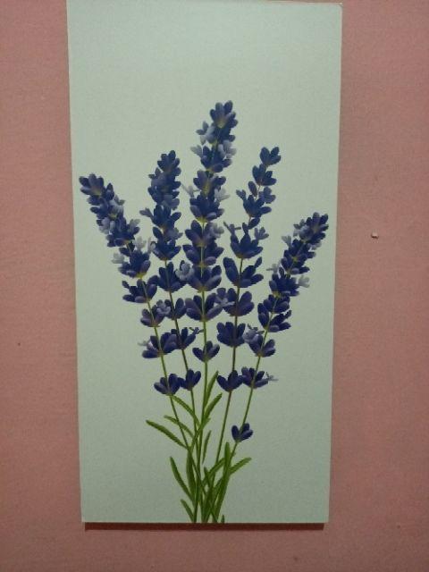 B41 Hiasan Dinding Bunga Lavender Pajangan Cantik Ruang Tamu Dan Kamar Tidur Free Bubble Wrap