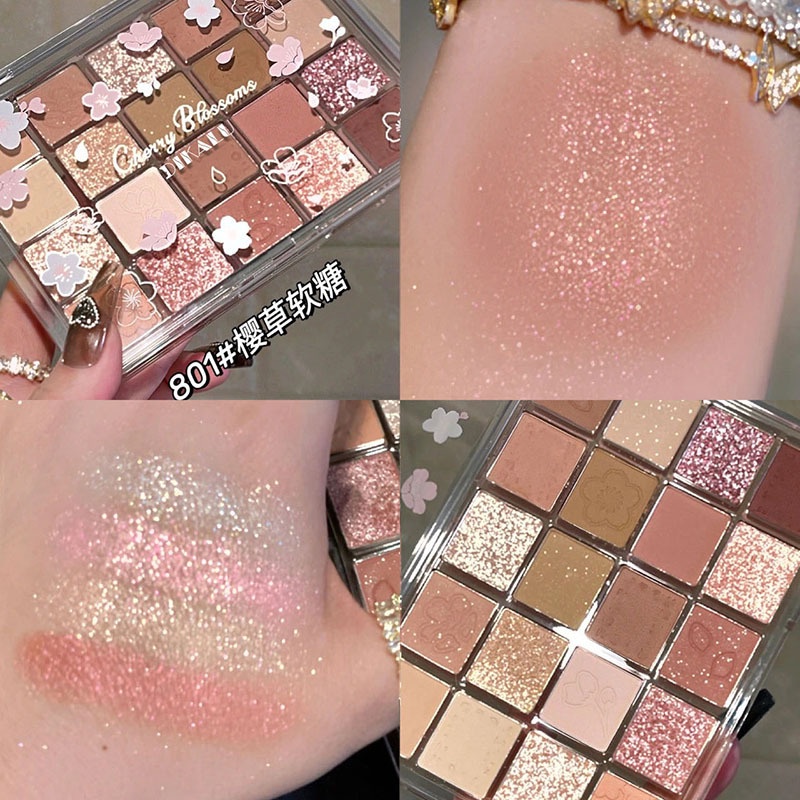 DIKALU Eyeshadow 20 Warna Glitter Matte Kombinasi Tahan Lama JADED-2