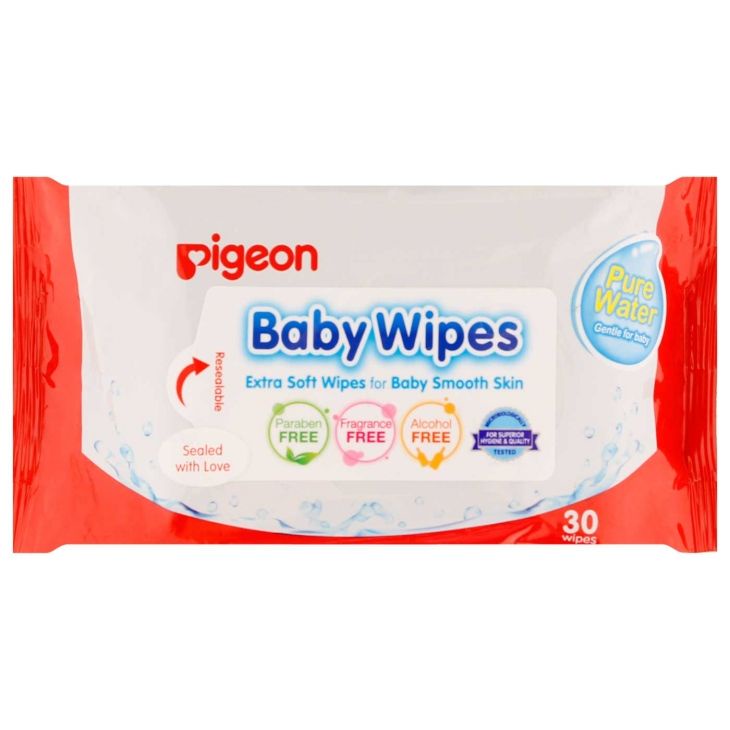 Pigeon Baby Wipes Pure Water 10's - 30-'s