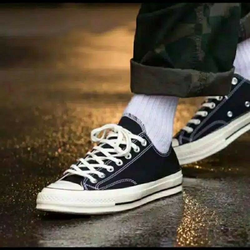 COD SEAPATU CONVERSE 70s PENDEK HITAM PUTIH GLOSSY GRADE A-3