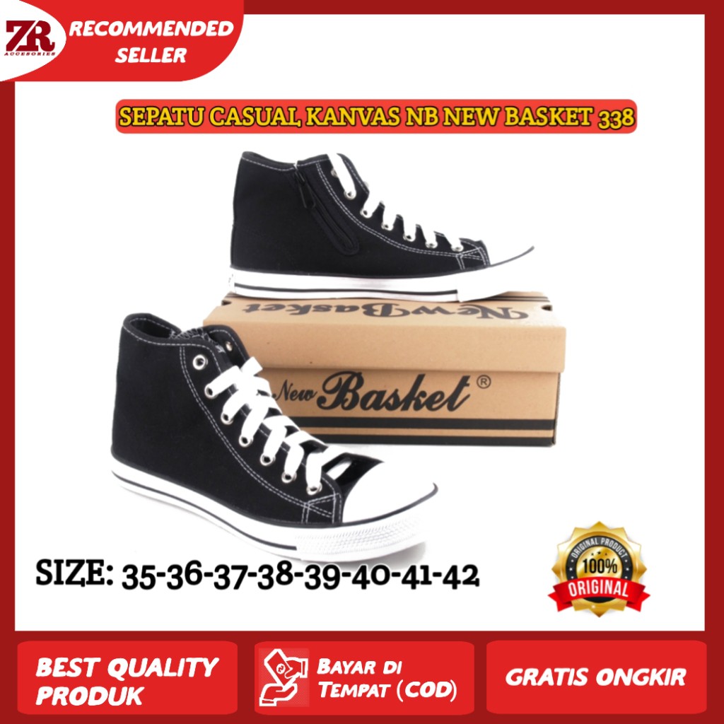 Sepatu Sekolah Pria Wanita New Basket 100% Original