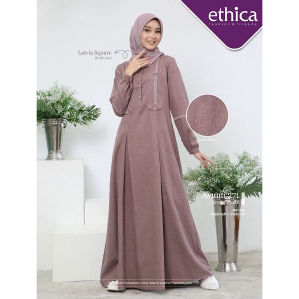 GAMIS ETHICA TERBARU AYUMI 271 BLACK PEARL|AYUMI 271 GRAPE SHAKE