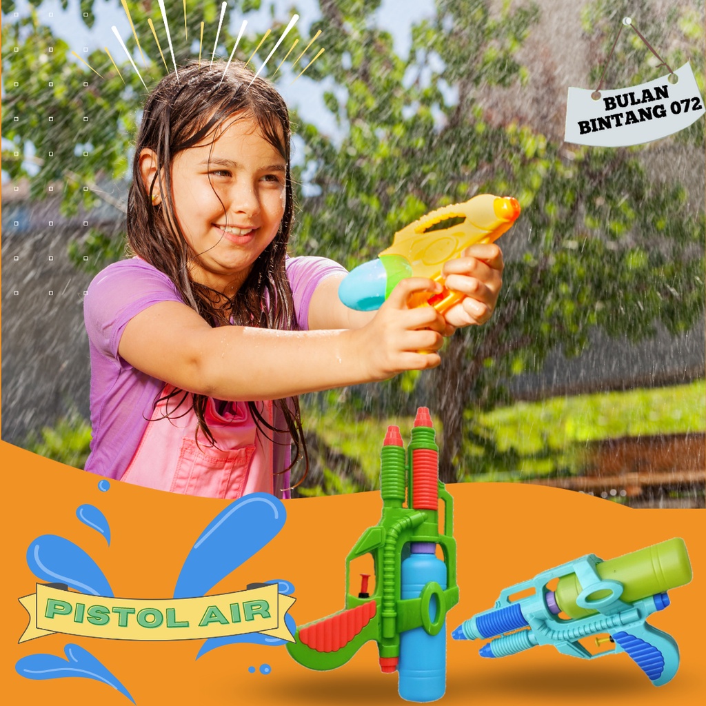 8130 MAINAN PISTOL AIR Tembak Tembakan Pistol Air Mainan Mandi Cicak Besar Water Gun Pantai Belajar 