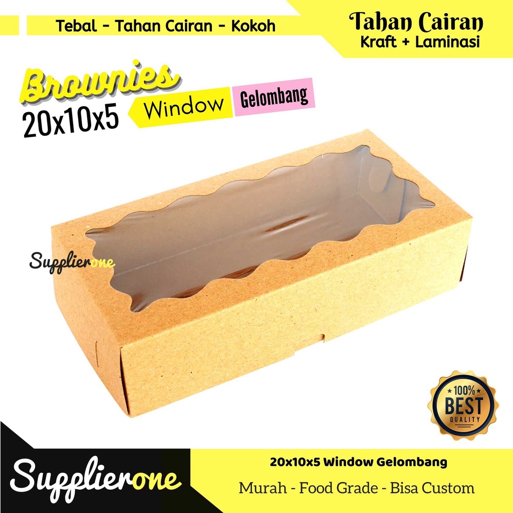 Dus Brownies 20x10x5 / Dus Brownies Box 20x10 / Box Brownies Jendela Kemasan Brownies / Dus kue