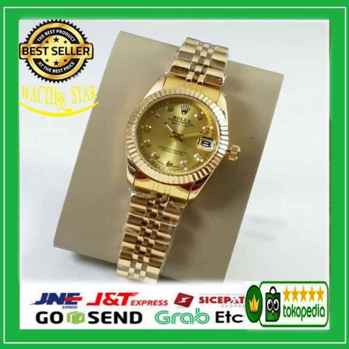 JAM TANGAN ROLEX WANITA MODEL ORIGINAL TANGGAL AKTIF FREE BOX Star Seller Termurah