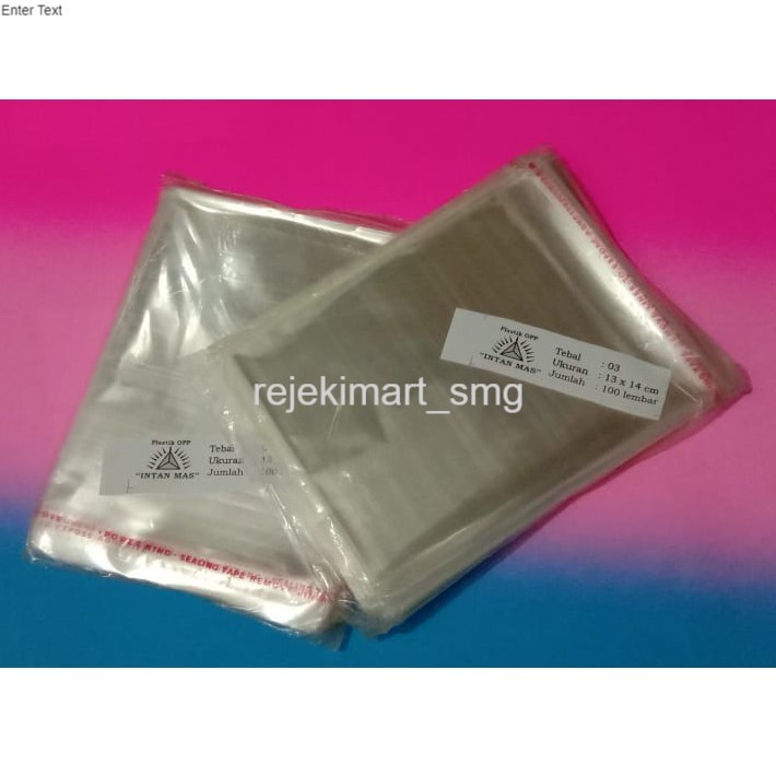 

MURAH NIH!!! Plastik OPP 13 x 14 cm Seal/Lem 1000 lembar