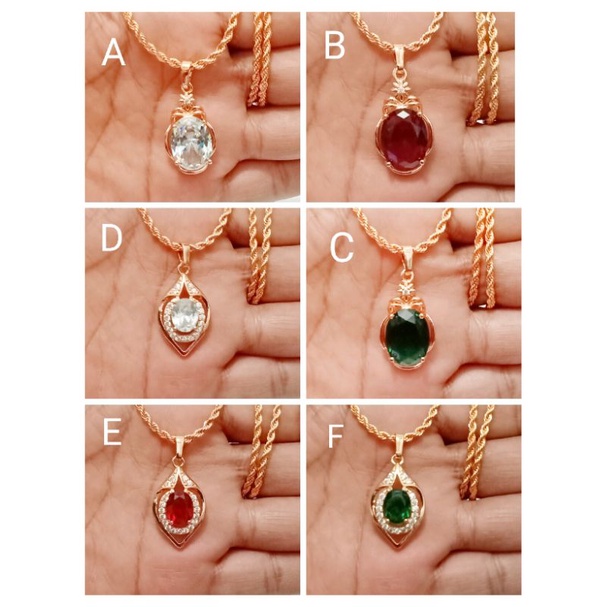 NCi634. Kalung xuping wanita lapis emas dgn mata zircon ukuran 45 cm model tambang