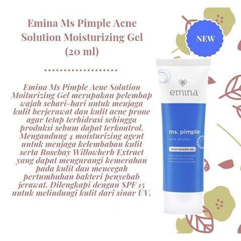 EMINA MS. PIMPLE ACNE SOLUTION MOISTURIZING GEL 20ML