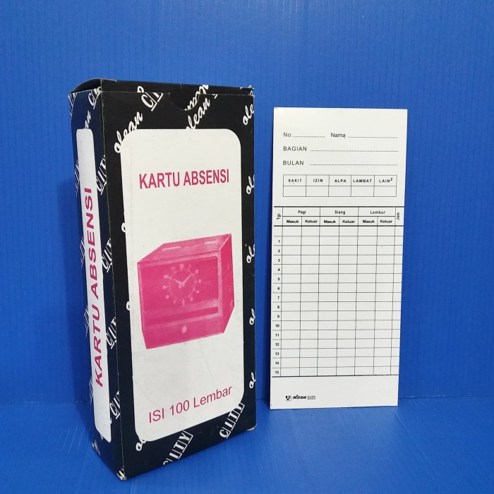 

KARTU ABSENSI ISI 100PCS/kartu absen