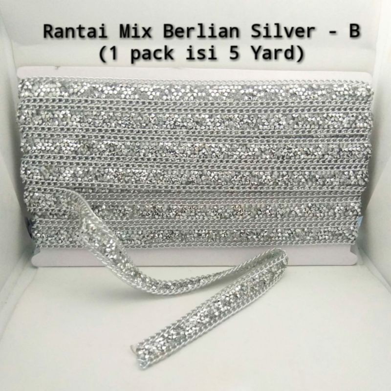 DIAMOND Berlian Mix Silver Gold 5 Yard