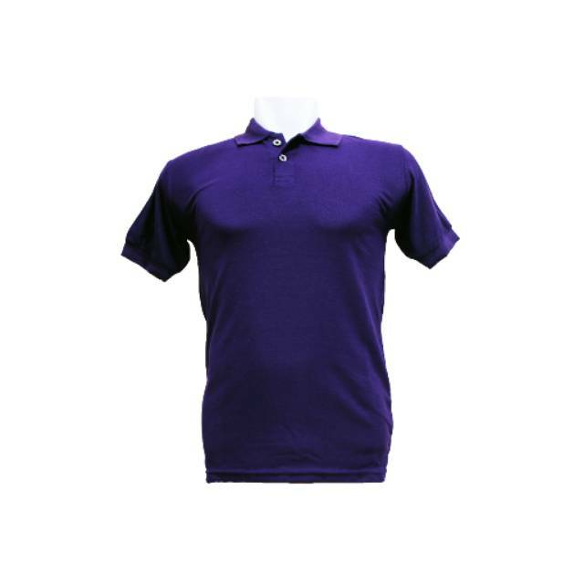 YB POLO SHIRT KAOS KERAH UNGU TUA POLOS BAJU PRIA COWOK KAUS CASUAL TANGAN KATUN LENGAN PENDEK