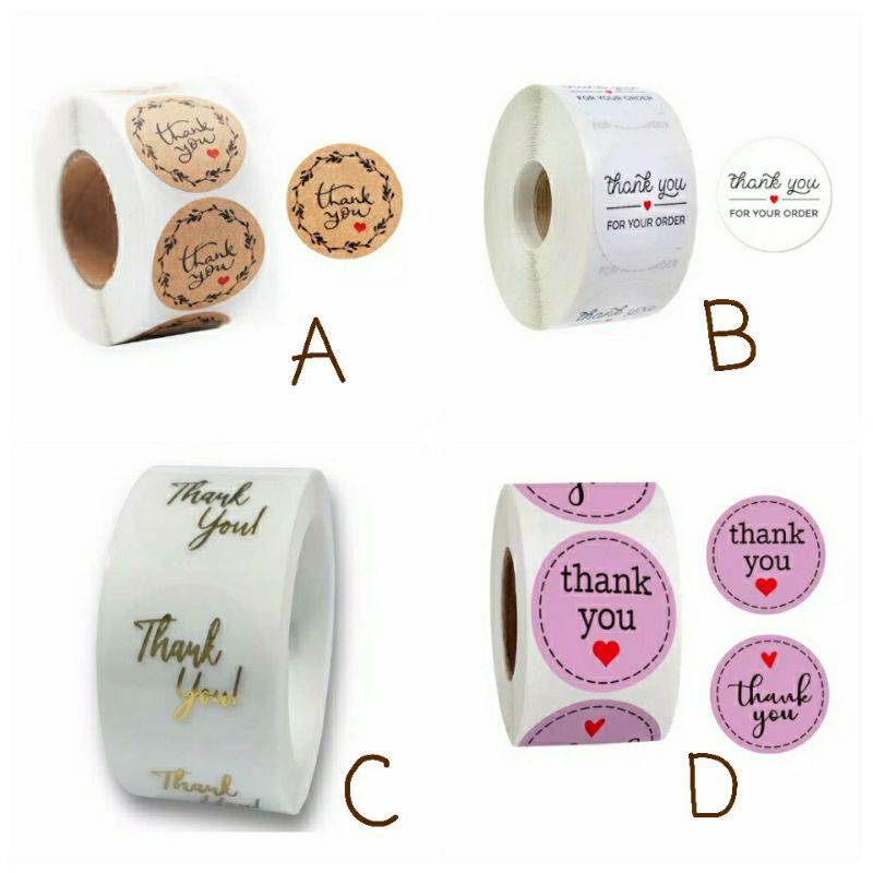 

Sticker Label Tempelan Segel warna Bening Gold Thank You untuk Kado dan Souvenir Hampers