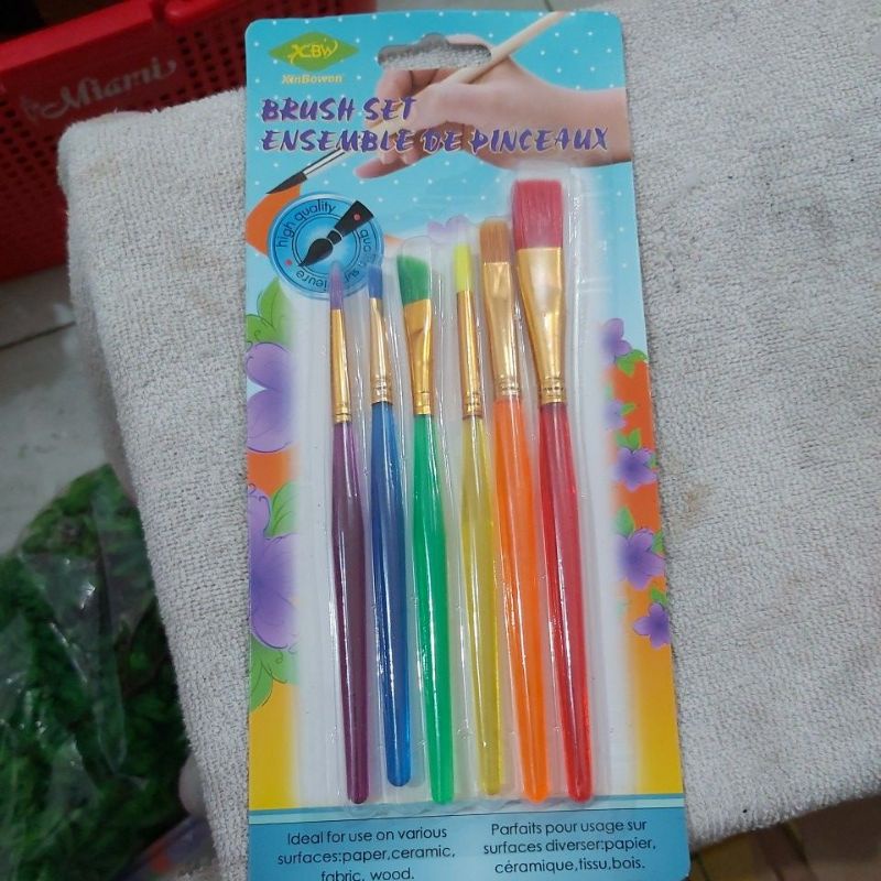 

kuas untuk lukis 6 set
