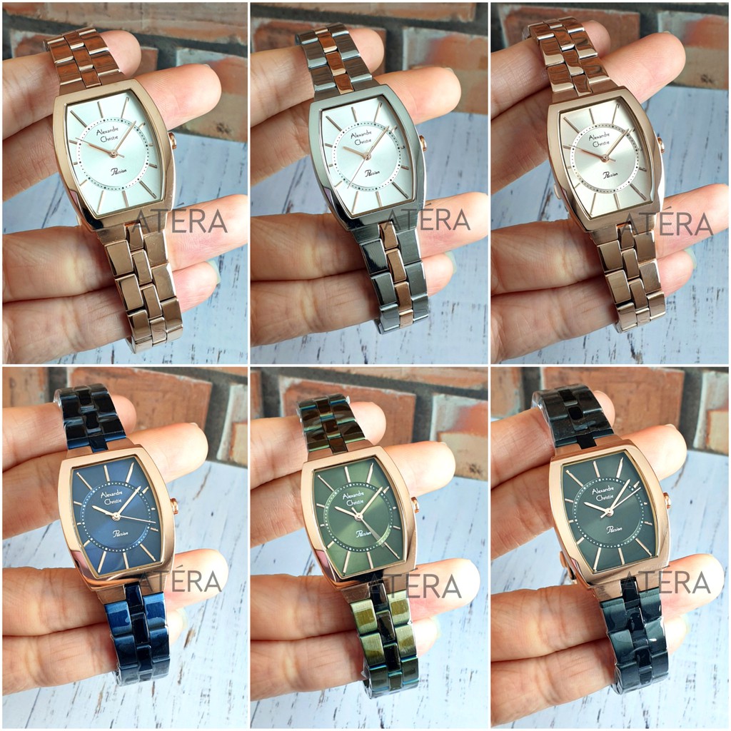 ALEXANDRE CHRISTIE AC 2895 WANITA ORIGINAL / JAM TANGAN CEWEK ALEXANDER AC2895 KOTAK RANTAI ROSEGOLD