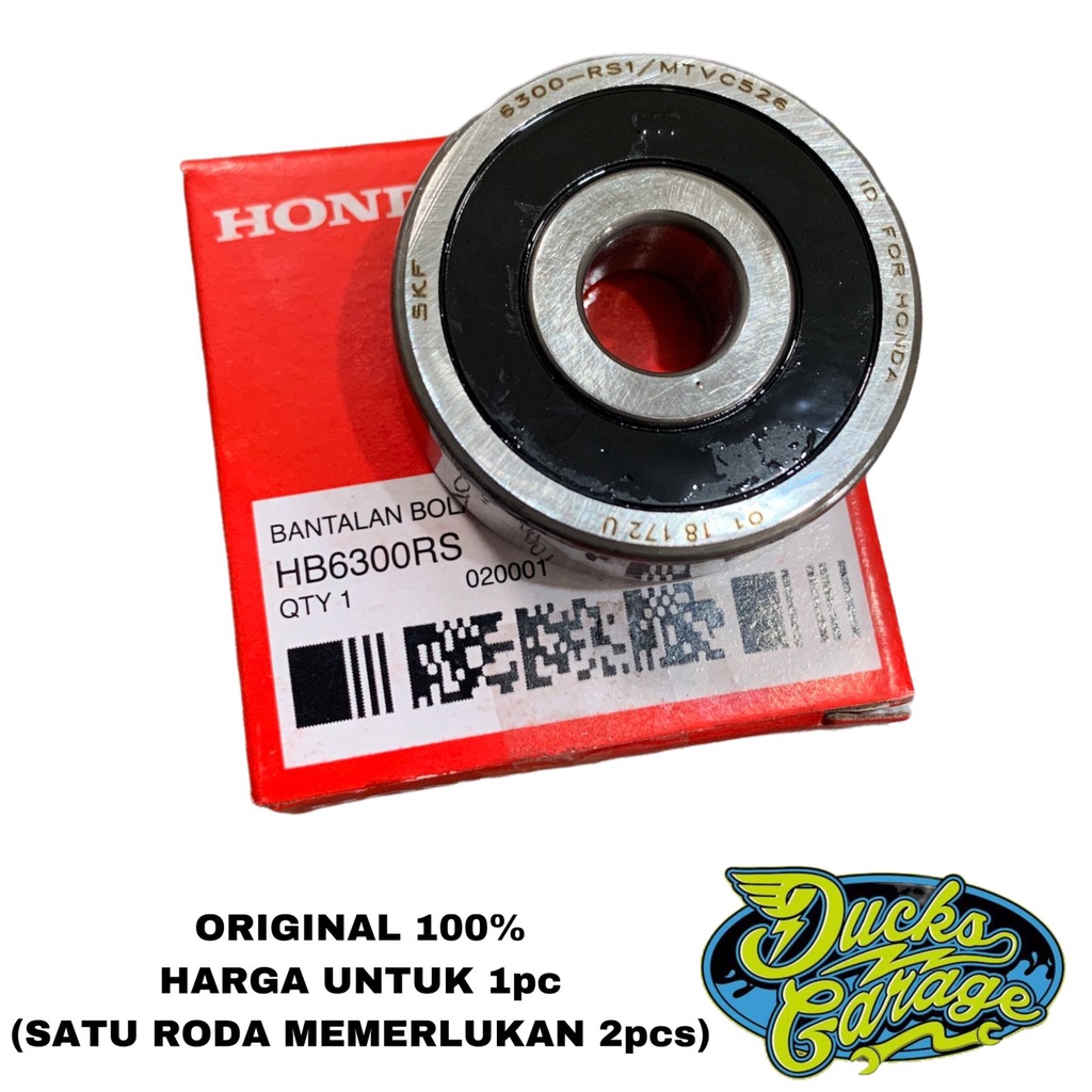 Laher Bearing 6300 Roda Depan Honda C70 C700 C800 Supercup Astrea 800 Star Win Original AHM